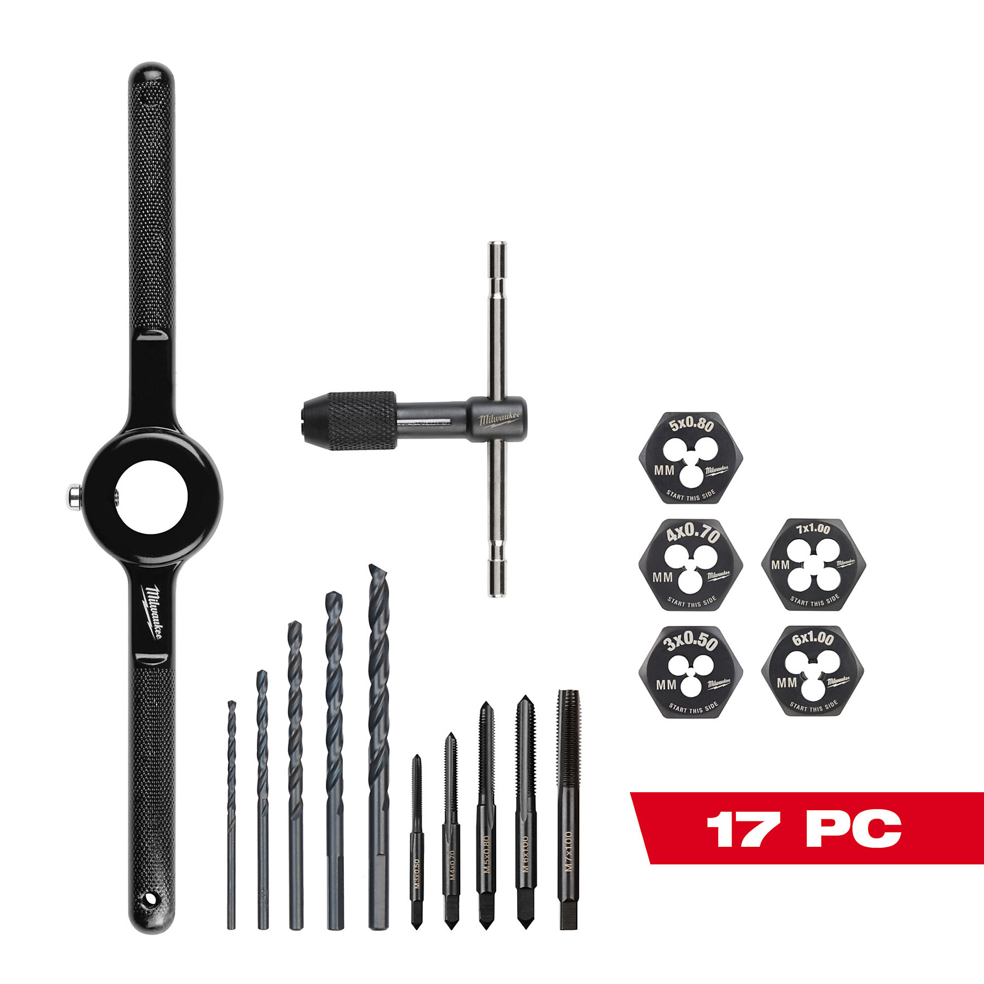 Milwaukee 17PC Metric Tap and Die Set, Model# 49-22-5601